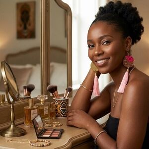 🏅HOST PICK🏅 Double Sided Ankara Fabric Pink Tassel Earrings NWT ~ Handcrafted